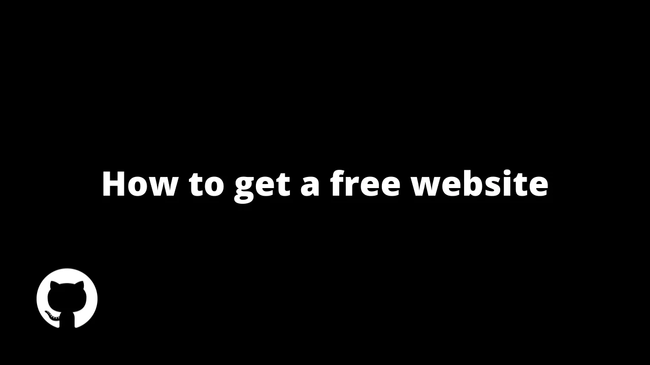 How to get a free website. (Video)